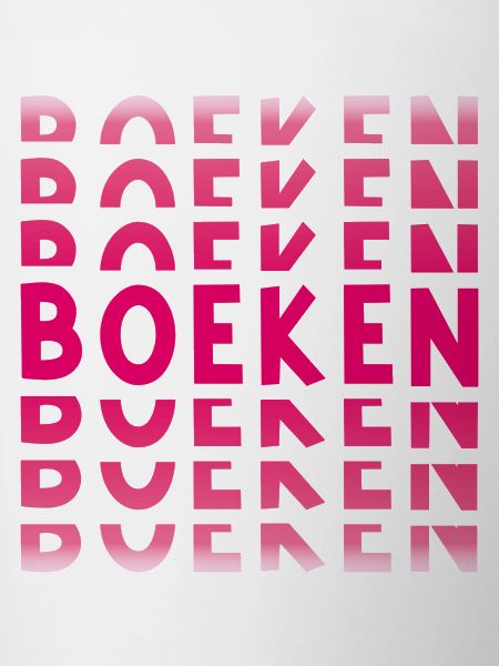 Books in pink gradient
