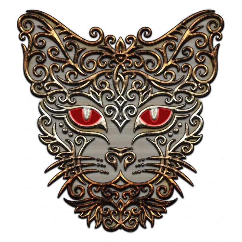 tête de chat décorative