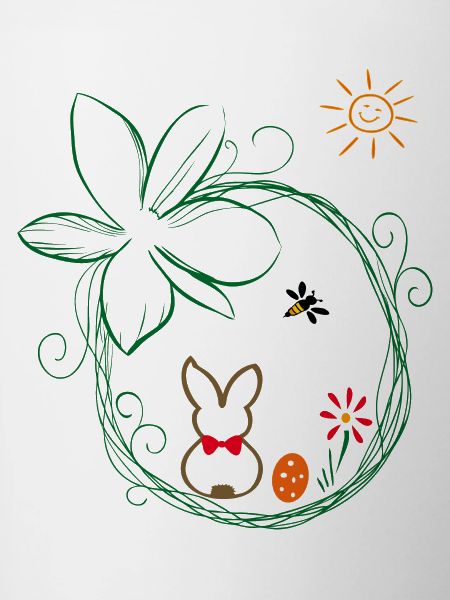 Easter nest with Easter bunny