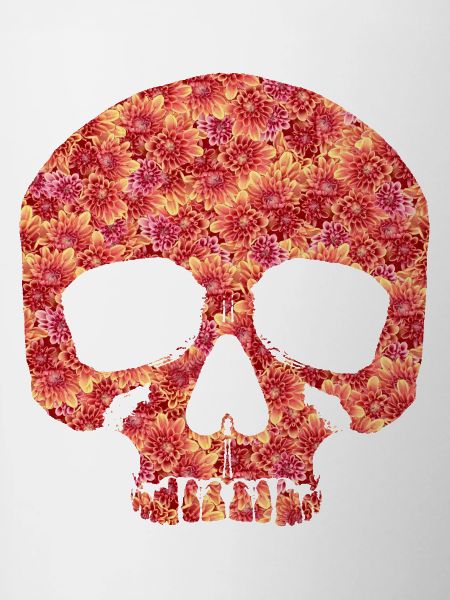 Skull with flowers