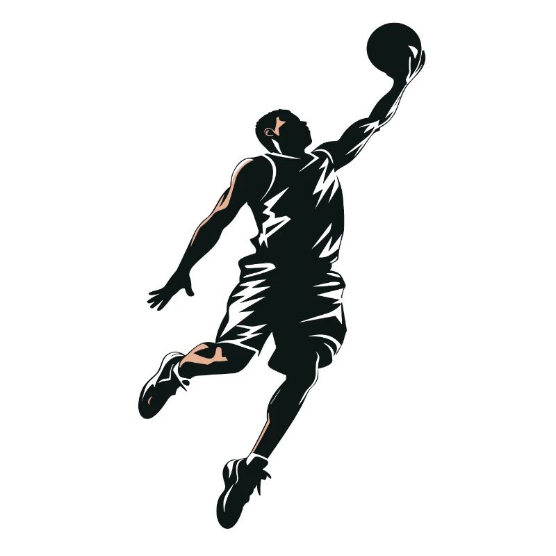 Joueur de basket faisant un dunk