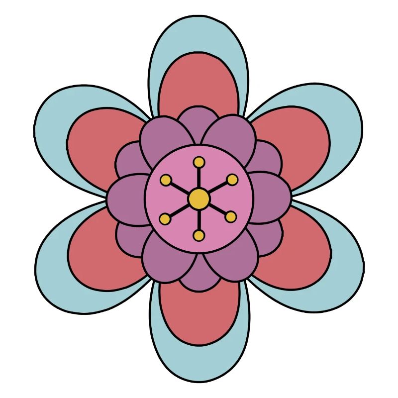 Cute Funky Hippie Boho Flower