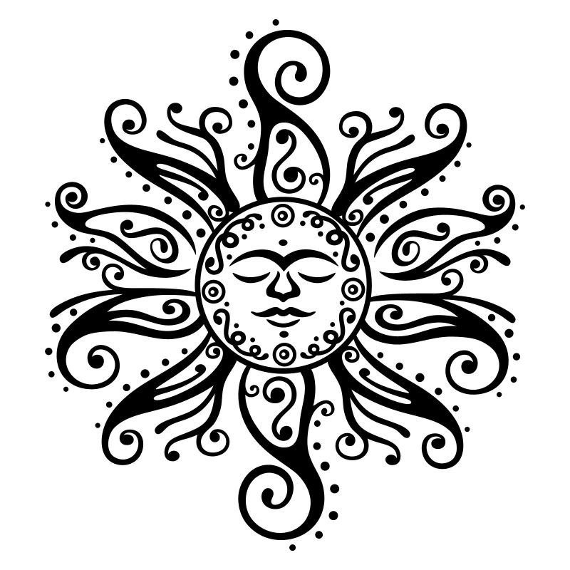 Sun Tribal Mehndi Mandala
