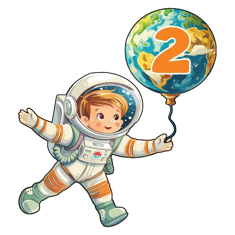 Astronaute 2 Anniversaire Astronaute Terre 2 ans