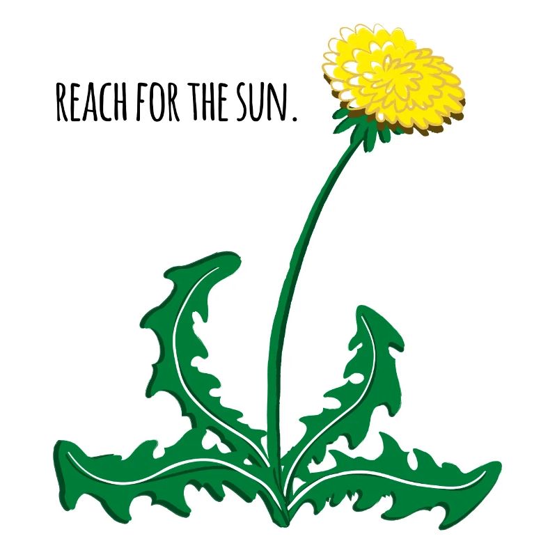 Illustration de pissenlit vive avec 🌞 motivation !