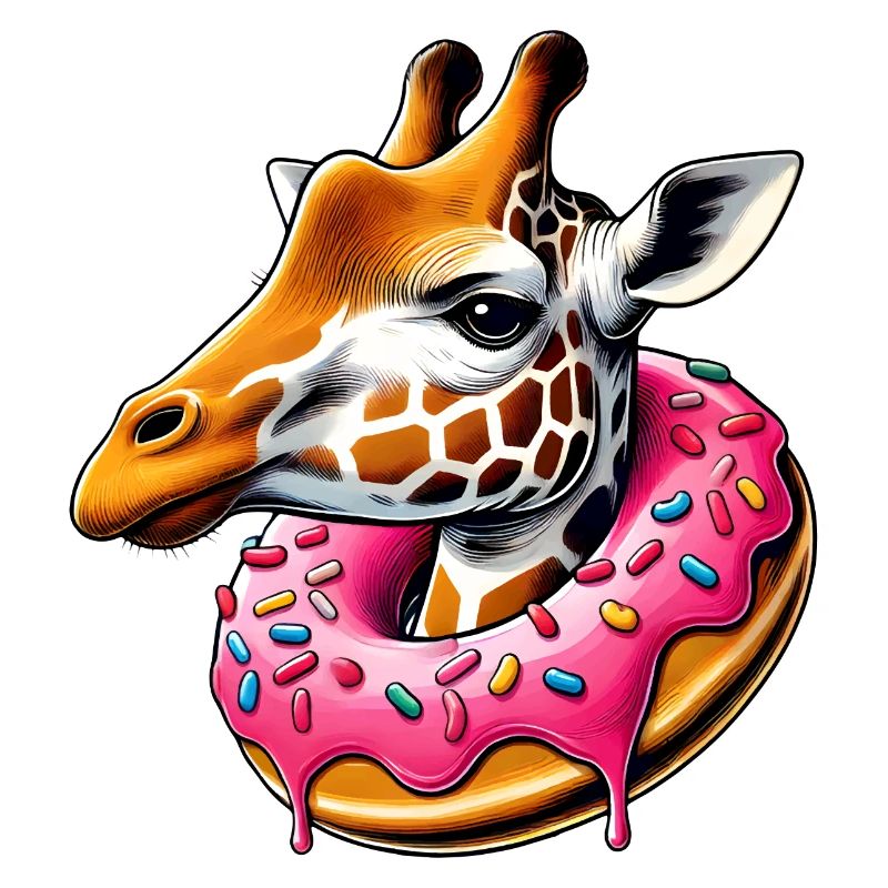 funny eye candy - giraffe with donut