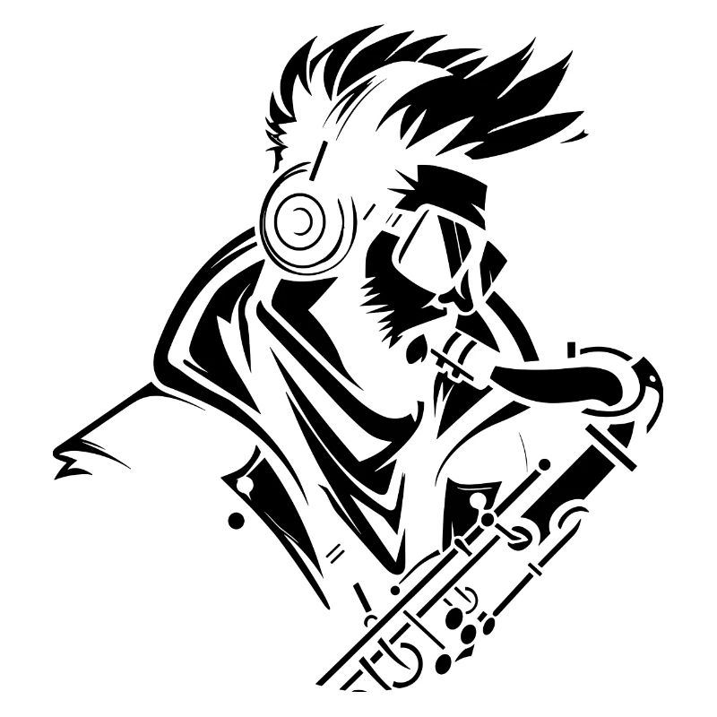 Dessin de saxophoniste
