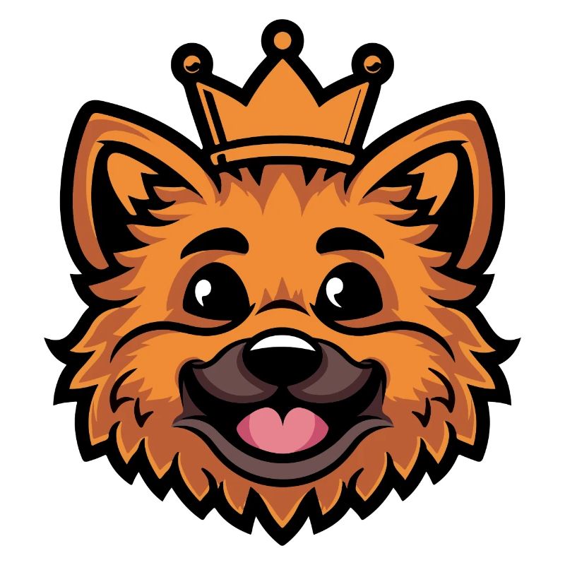 Pomeranian Hund Kopf Krone