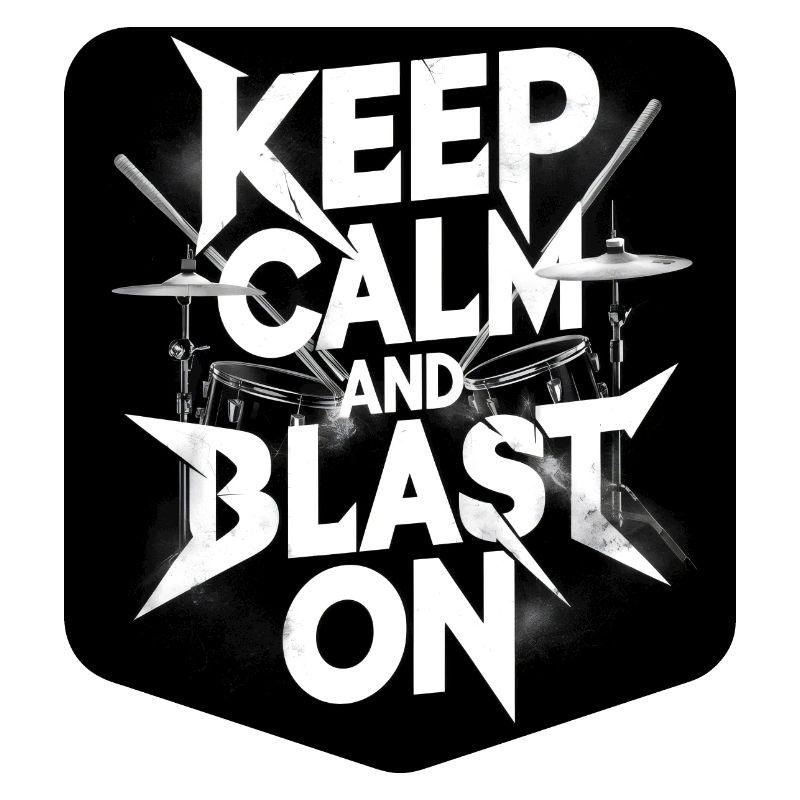 Drummer Shirt KEEP CALM AND BLAST ON