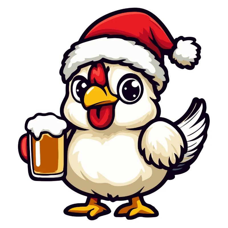 Huhn Weihnachten Bier