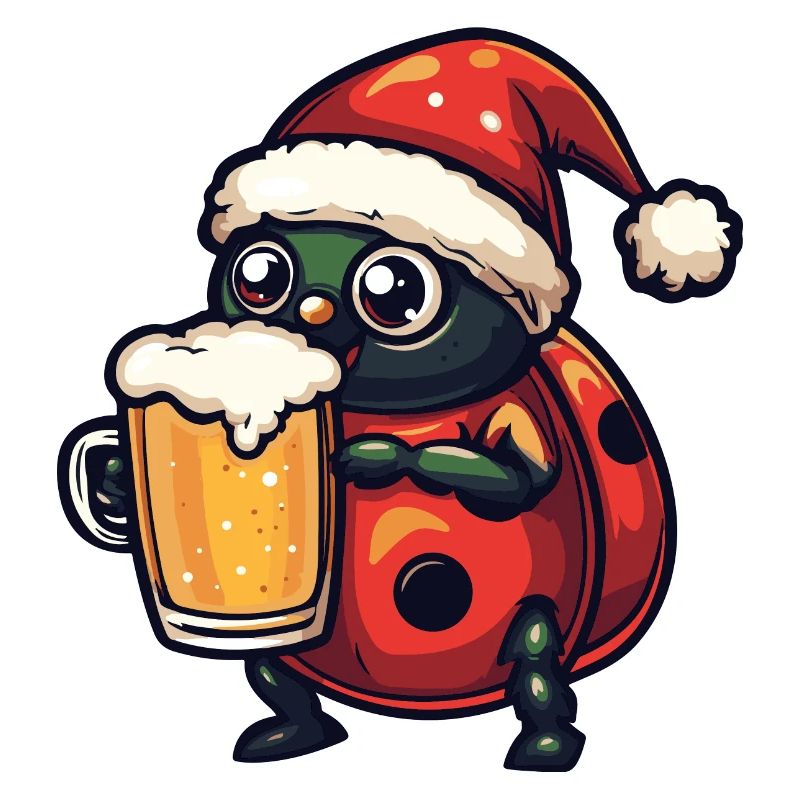 Ladybug Christmas Beer