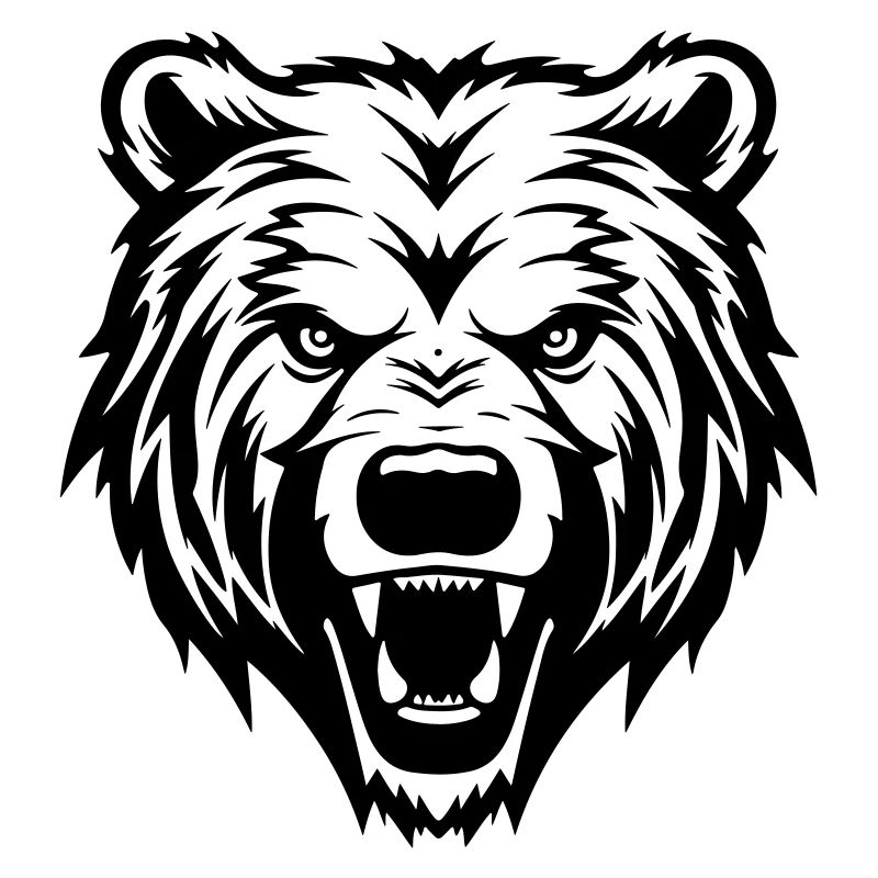 Grizzly Bär Kopf