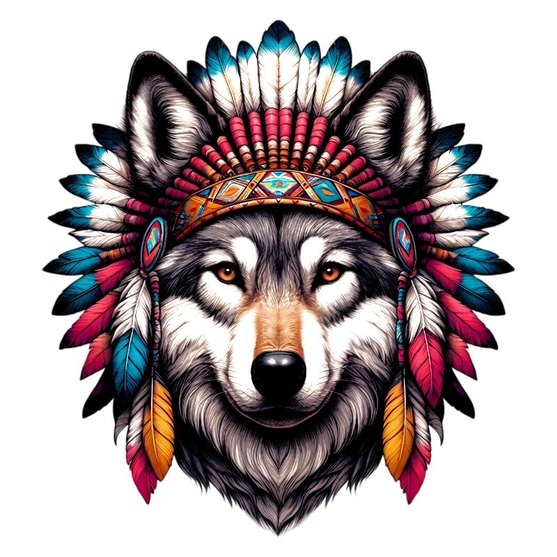 Loup amérindien Peaux-rouges d’Amérique