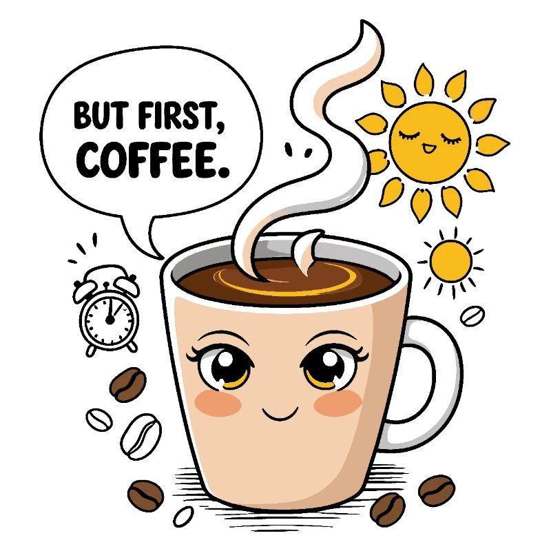 Breakfast Motif: But First, Coffee