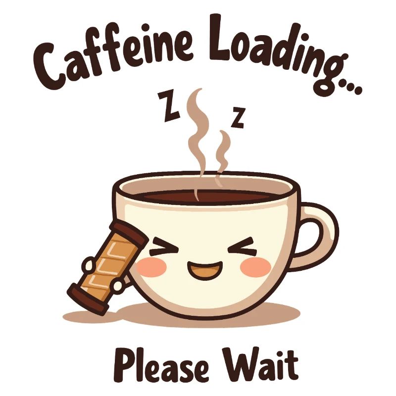 Caffeine Loading - Lustiges Kaffee-Design