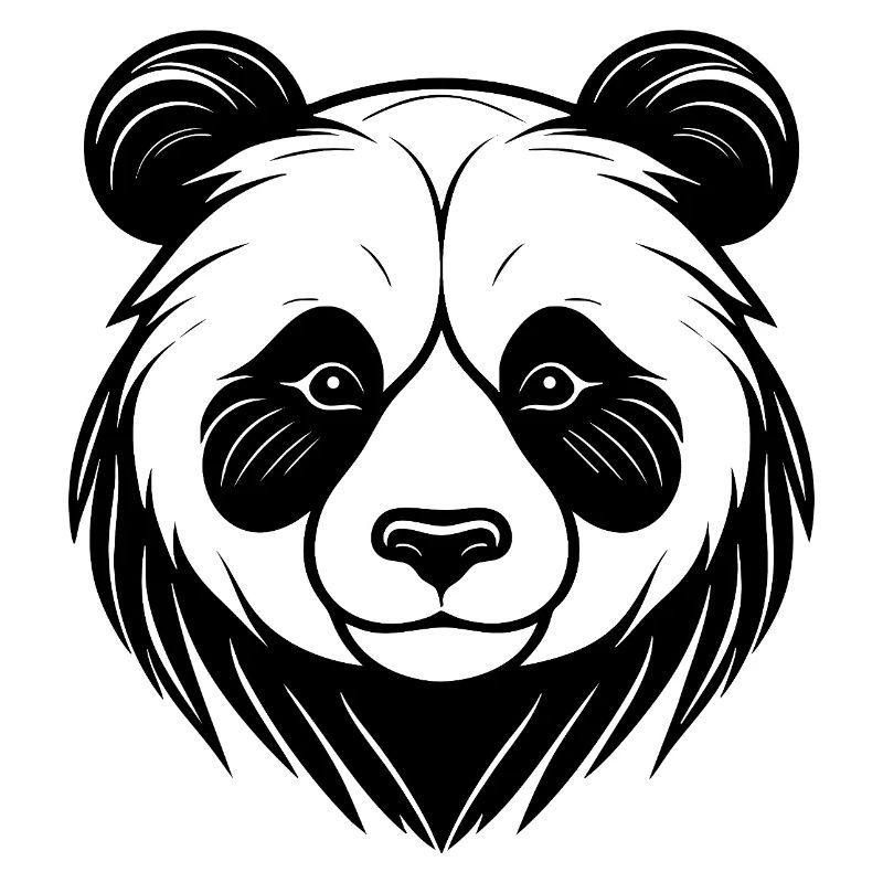 Panda Face Art Design