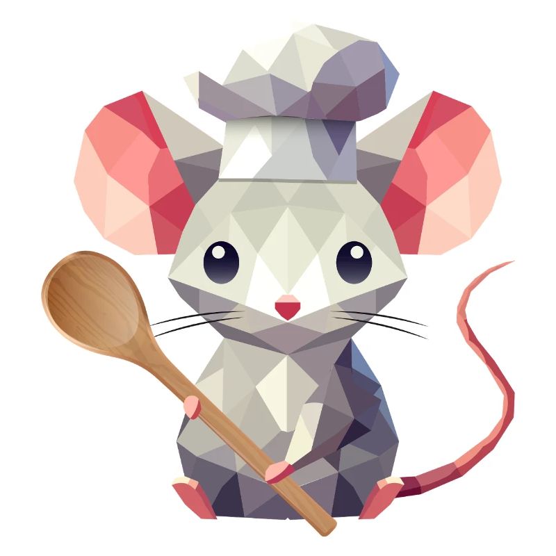 Culinary charm in polygon style