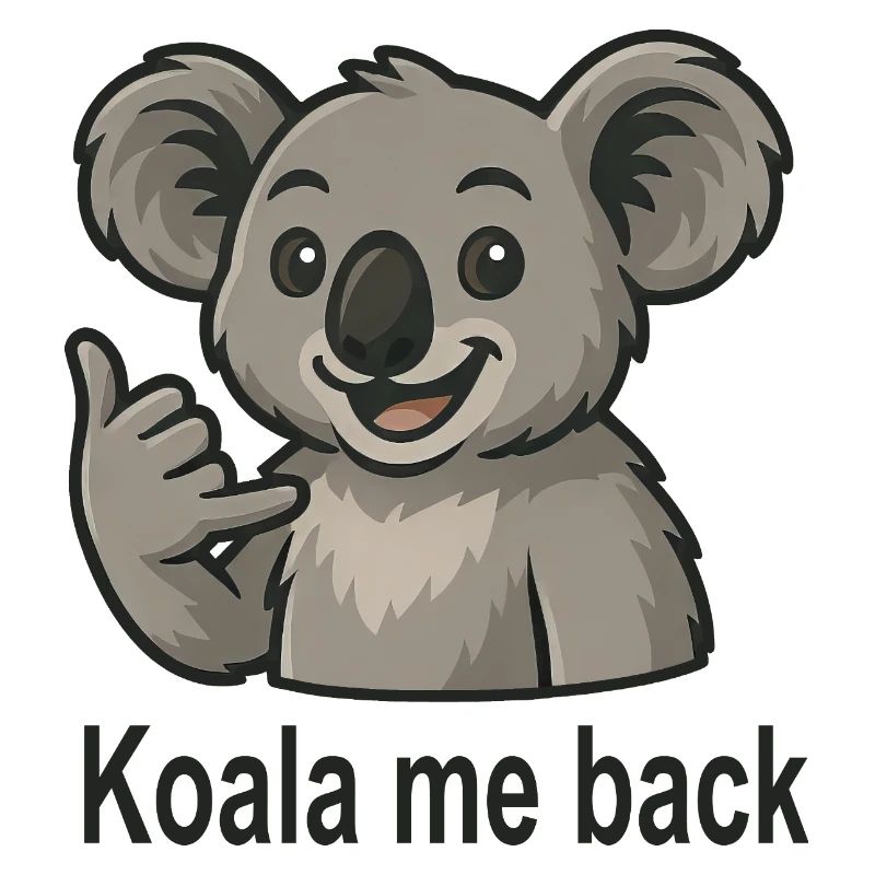 Cute koala phone call koala saying