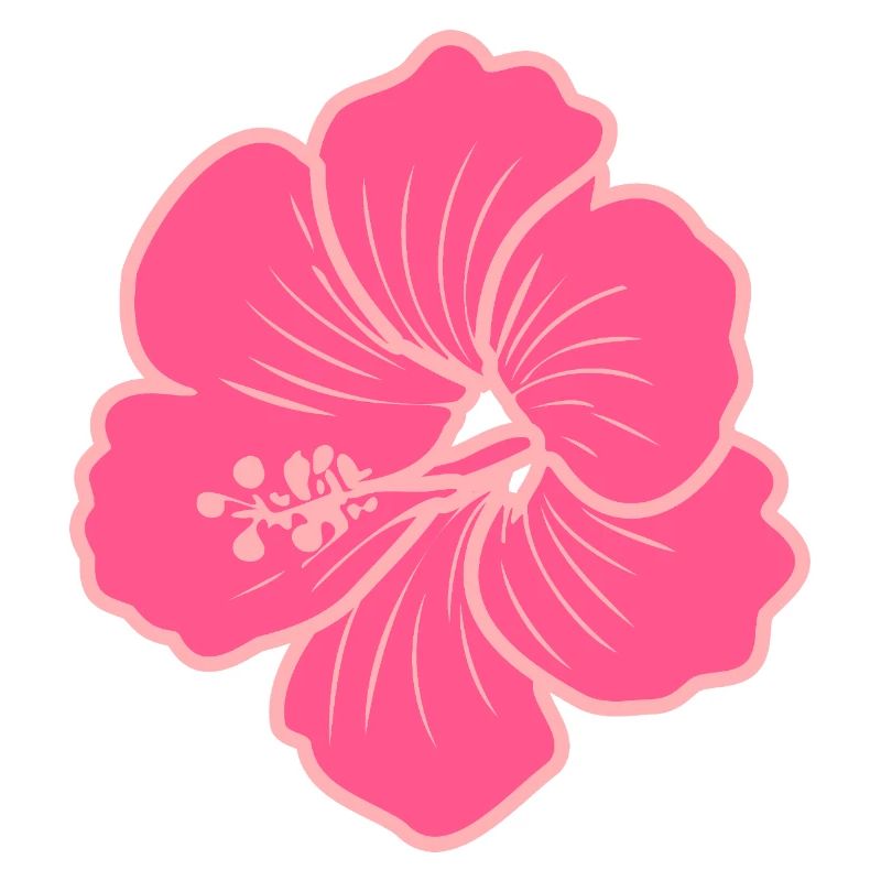 Fleur d’hibiscus – Y2K rose style néon rétro
