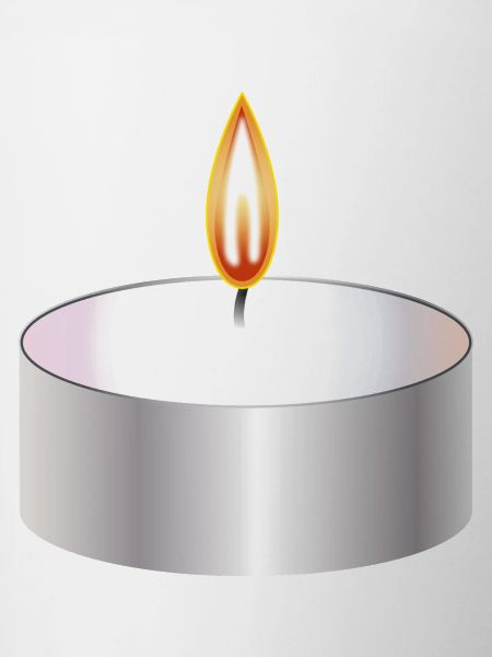 Burning Tealight Candle Simple Symbol
