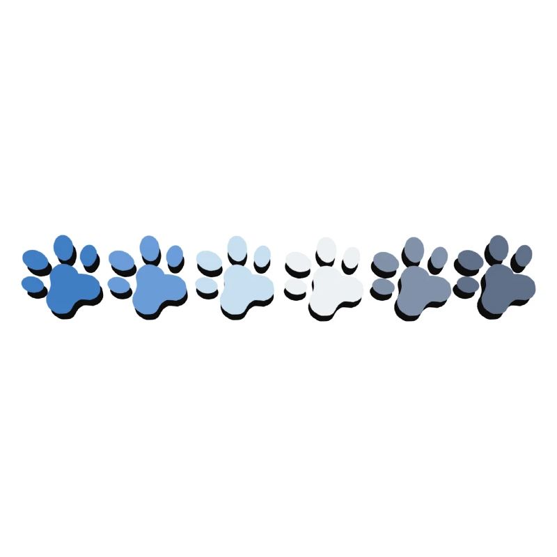 Illustration de patte d’animal dans les tons de bleu
