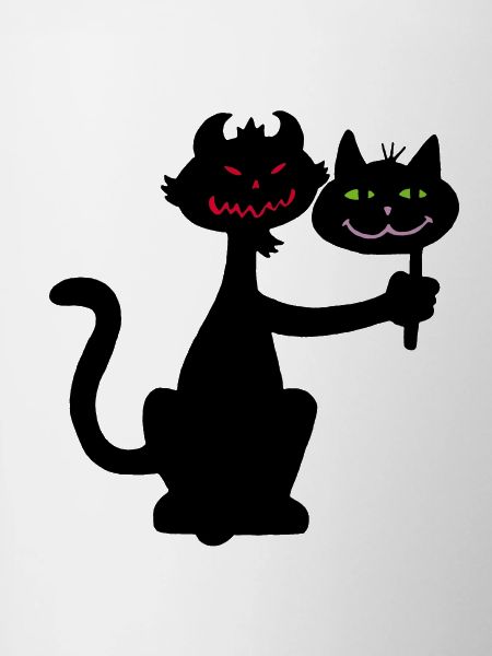 Black cat and demon