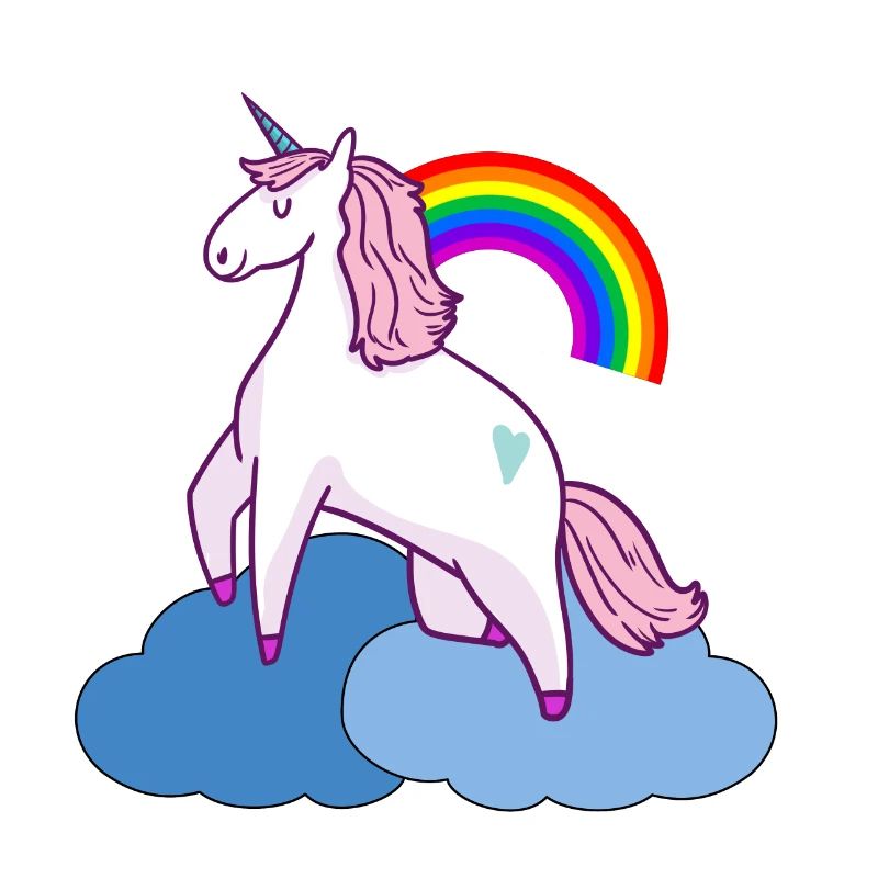 Cloud Unicorn Unicon Fantasy Sky Rainbow
