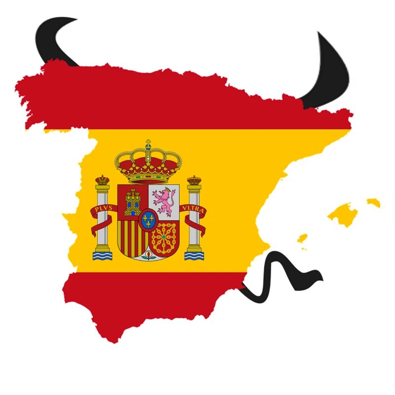 Spain with bull features