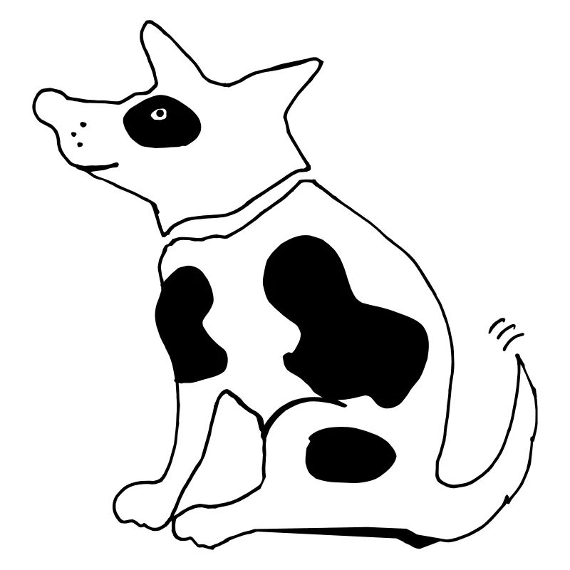 Drôle de chien tacheté, terrier