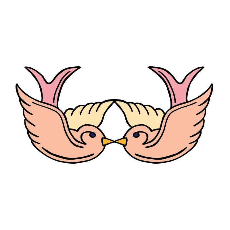Pink swallows
