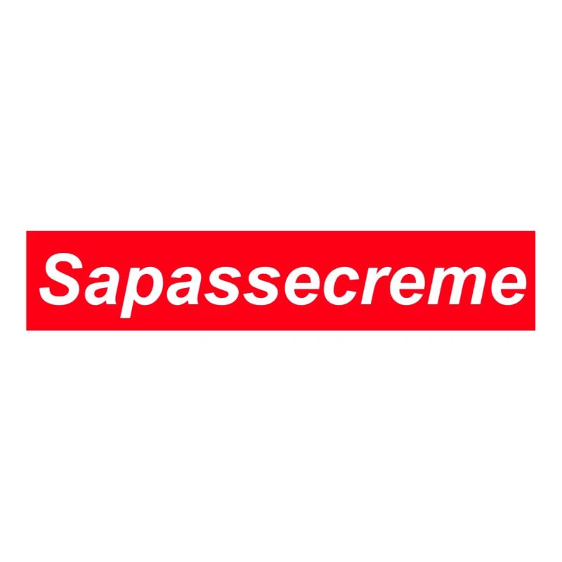 Supr logo rouge écriture blanc marque connu