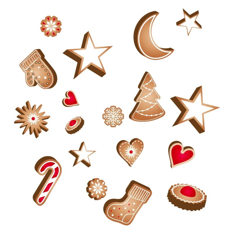 beaux biscuits de Noël décorés sucrés