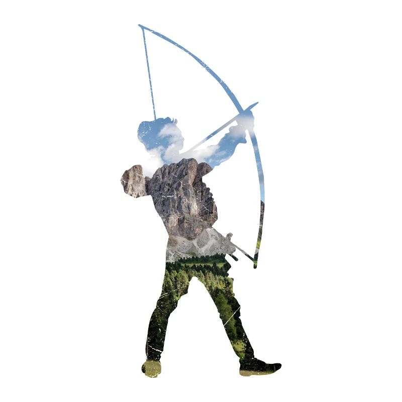 Double Exposure Art Bogenschießen Geschenkidee