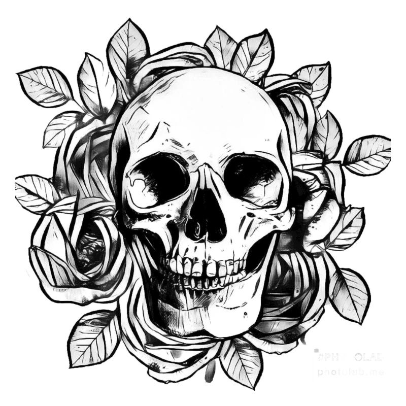 3 flower skull skeleton Skull 3
