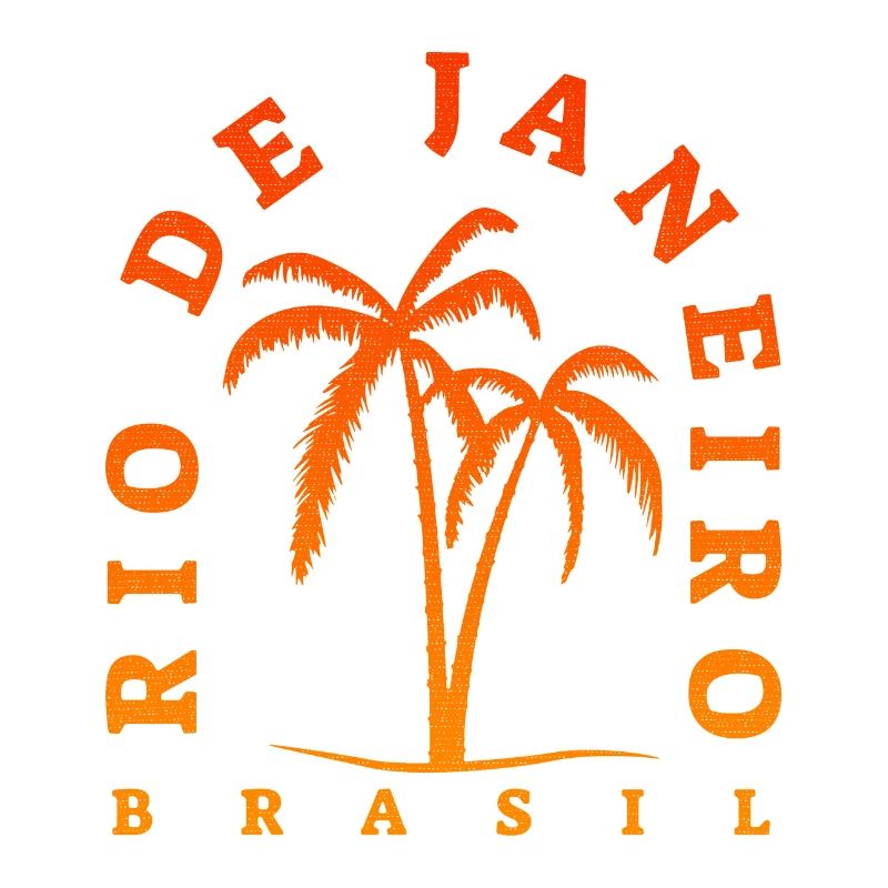 Rio de Janeiro Palm Tree Retro