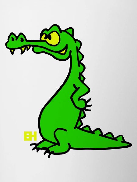 Smiling Crocodile, dreifarbiges Design