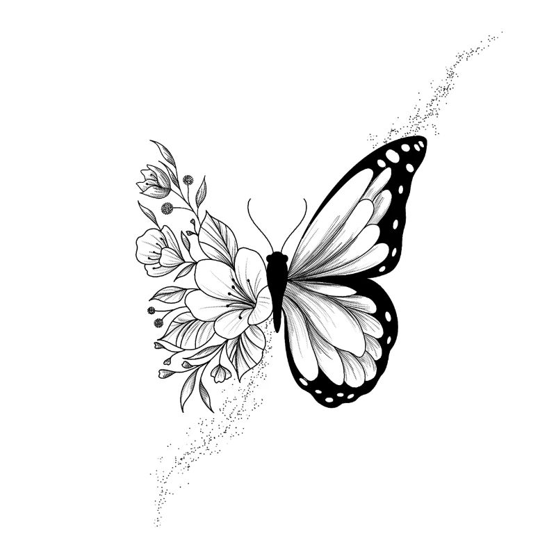 Papillon floral
