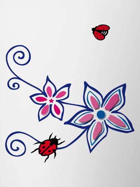 Flower with ladybug