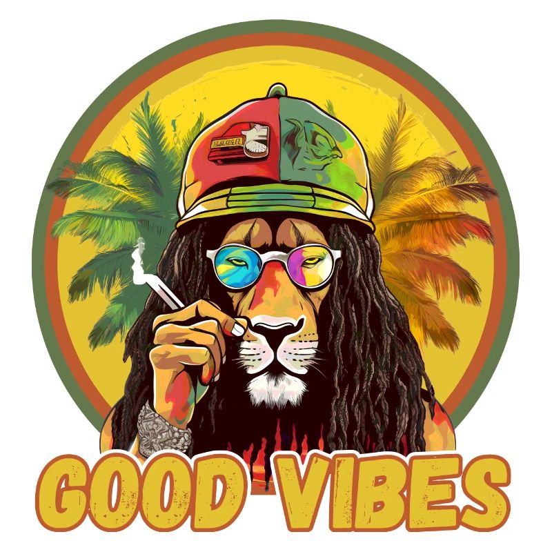 Rasta Lion Good Vibes