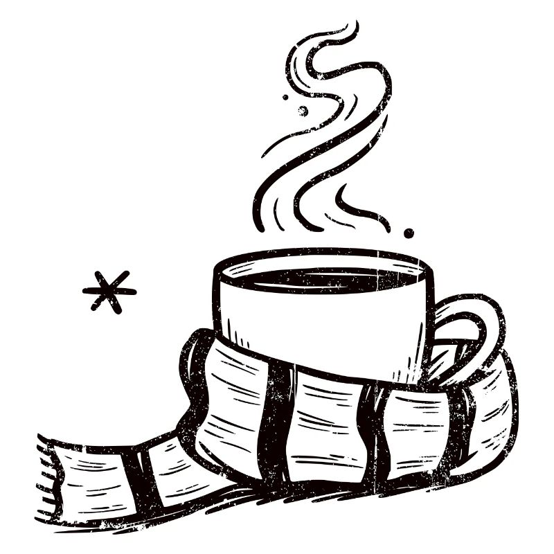 Tasse à vapeur douillette avec écharpe