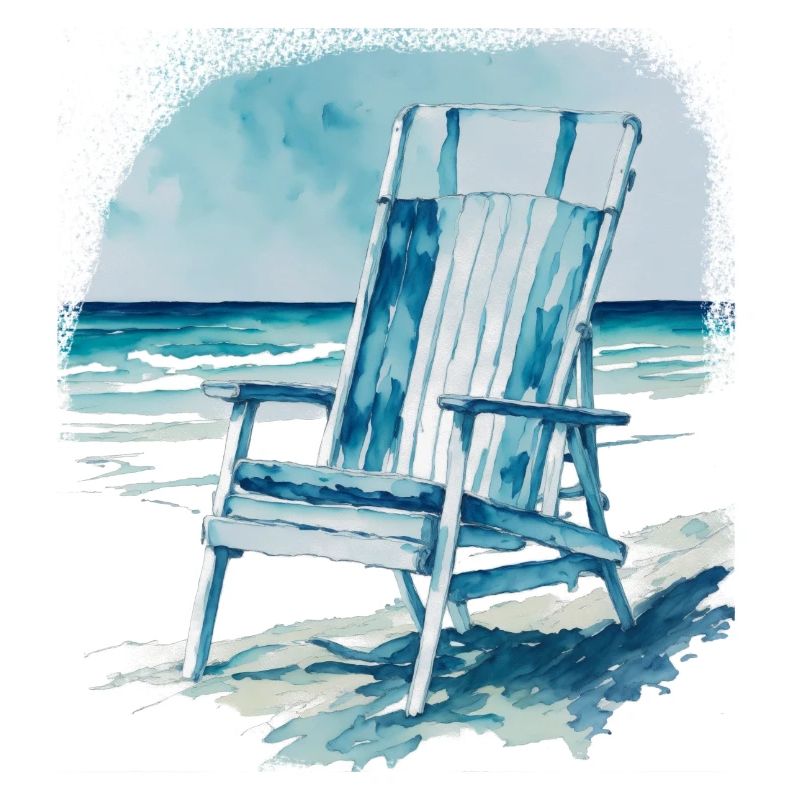 Chaise longue sur la plage