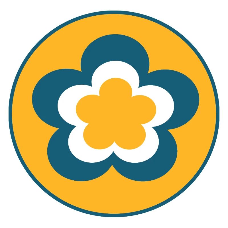 70er Jahre Blume Muster