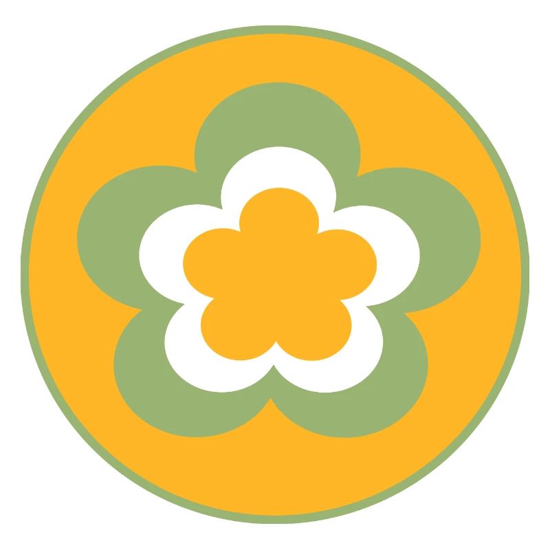 70er Jahre Blume Muster