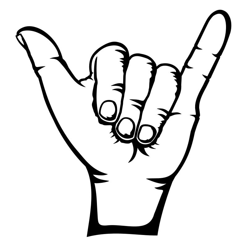 Surfer Icon Hand