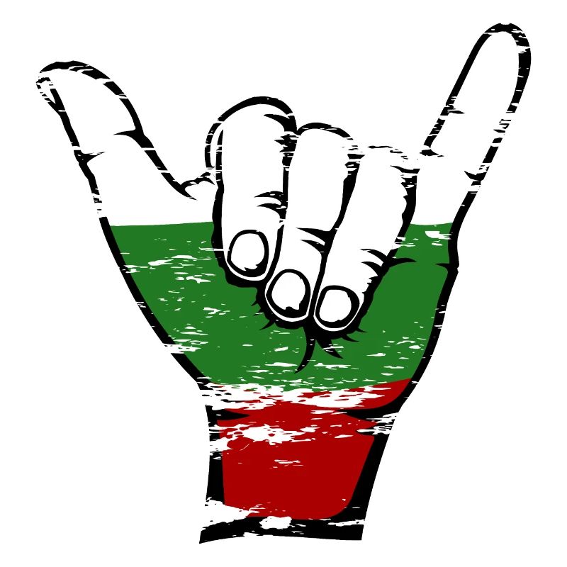 Drapeau de la Bulgarie Symbole de surf utilisé