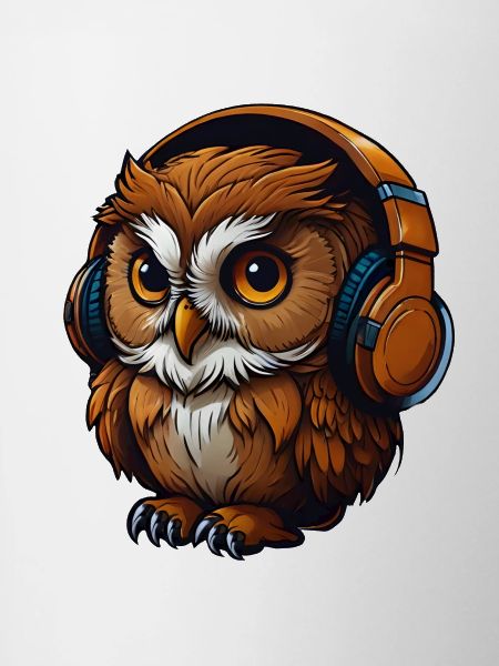 Hibou avec casque