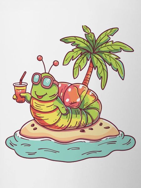 Worm Summer Beach Comic