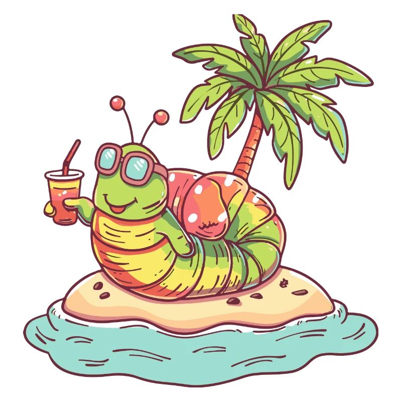 Bande dessinée Worm Summer Beach