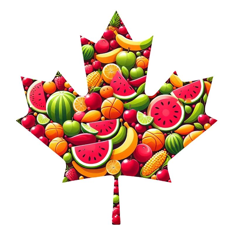 Canadian Maple Leaf Summer Fruit Melon