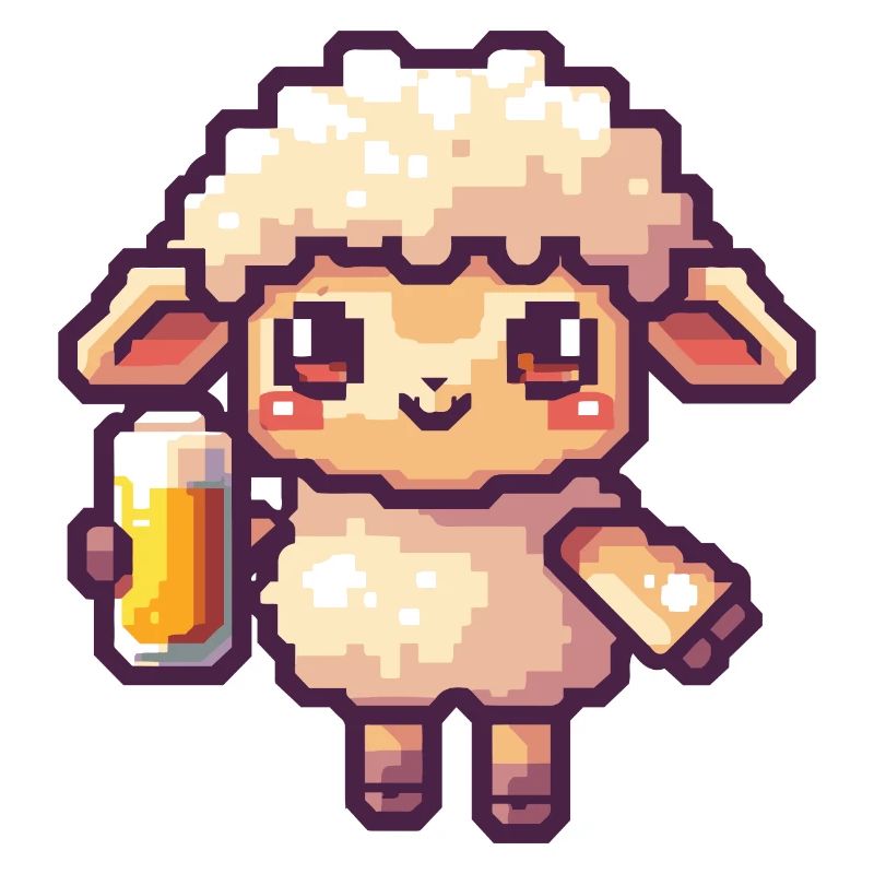 Schaf Bier Pixel